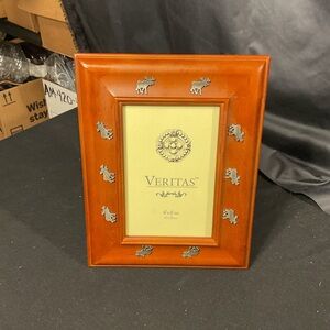 Veritas Orange and Silver Picture Frames Classic Accents NWT Sz 4 X6